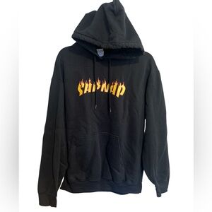 SAPNAP Fire Unisex Hoodie Black -  Size Large